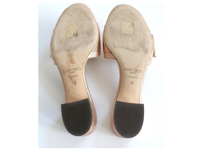 Sandali Jimmy Choo Granger con decorazioni in cristallo Rose Gold - vista 6