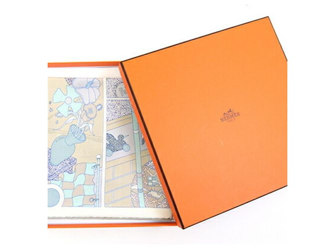 Hermès Seidentuch Hermes 2025 Kollektion Weiß Beige - Ansicht 5