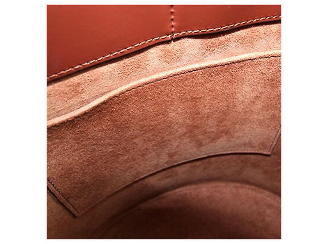 Céline Borsa a tracolla Celine Triomphe in pelle rosso-marrone - vista 9
