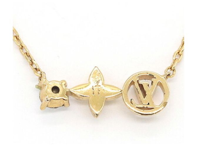 Collana con pendente in metallo dorato Louis Vuitton D'oro - vista 2