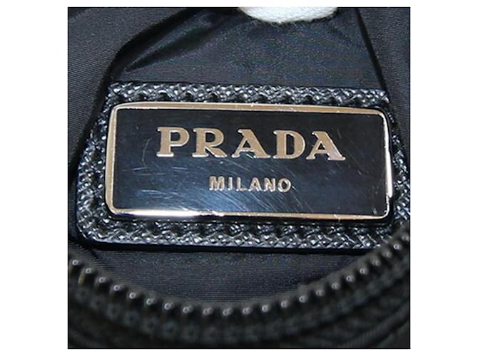 Borsa a tracolla in nylon nero Prada - vista 4