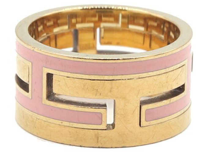 Ring Anello Move H in oro rosa Hermès D'oro - vista 2