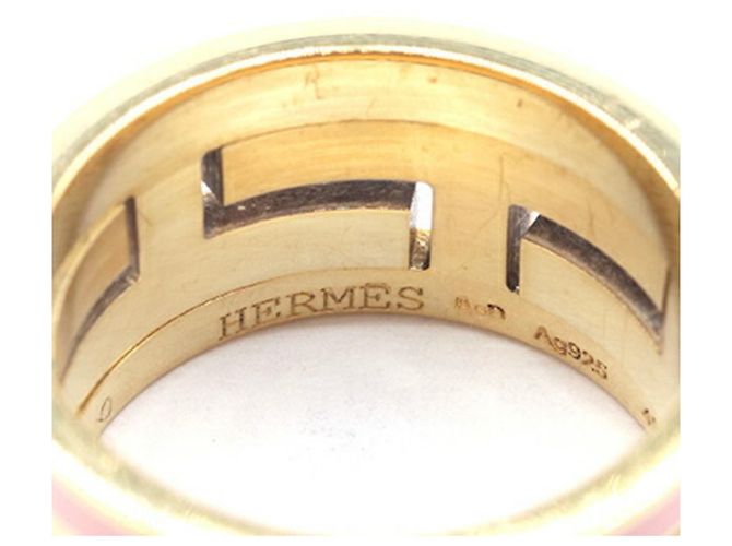 Ring Anello Move H in oro rosa Hermès D'oro - vista 3