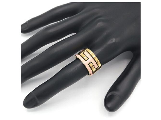 Ring Anello Move H in oro rosa Hermès D'oro - vista 6