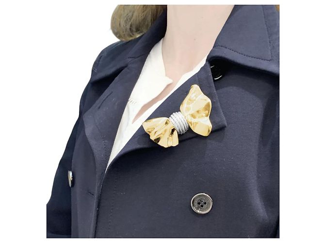 Broche Fred "Nœud", oro amarillo y acero. - vista 6