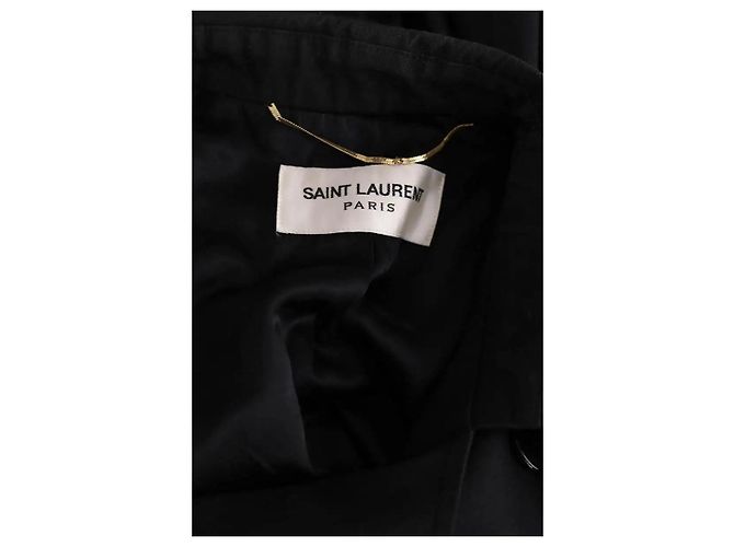Saint Laurent Gabardina negra Negro - vista 4