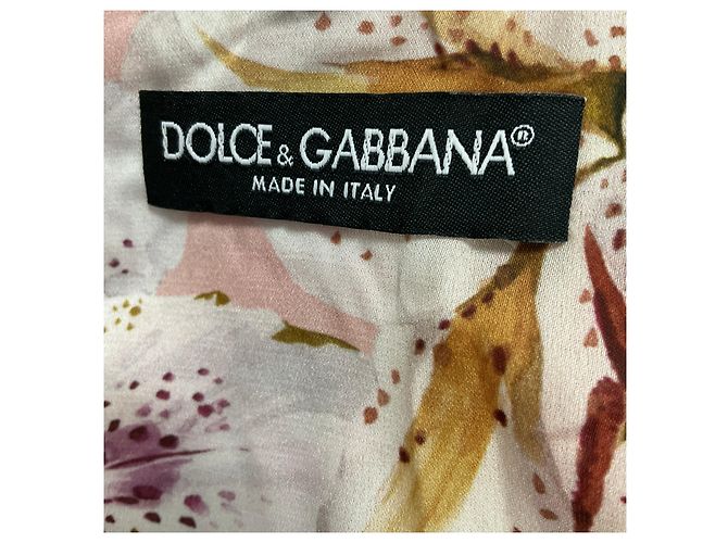 Vestido de cóctel de jacquard de manga corta con adornos de piedras rosas Dolce & Gabbana - vista 4