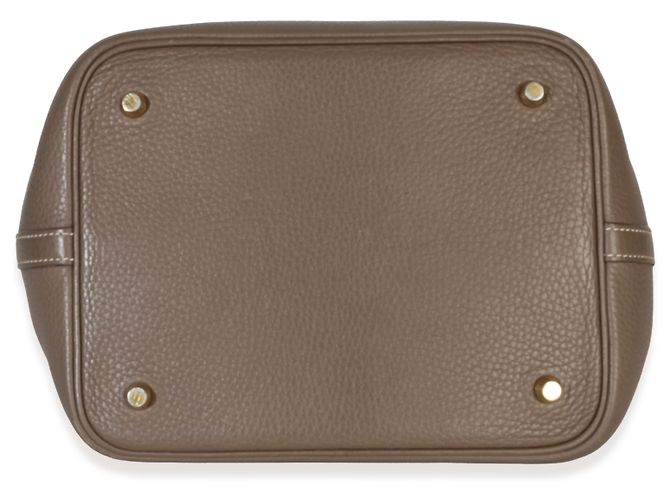 Hermès Etoupe Clemence Picotin Lock 22 GHW Marrone - vista 2