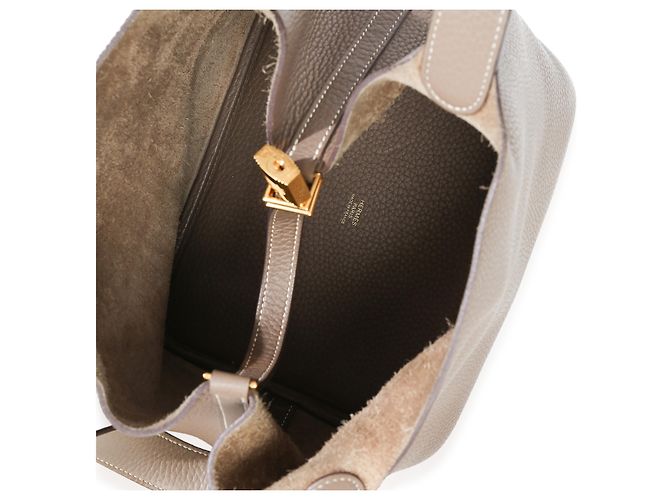 Hermès Etoupe Clemence Picotin Lock 22 GHW Marrone - vista 5