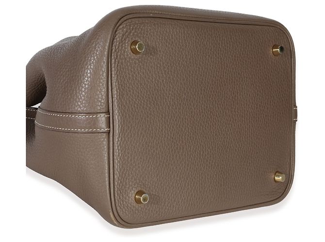 Hermès Etoupe Clemence Picotin Lock 22 GHW Marrone - vista 7