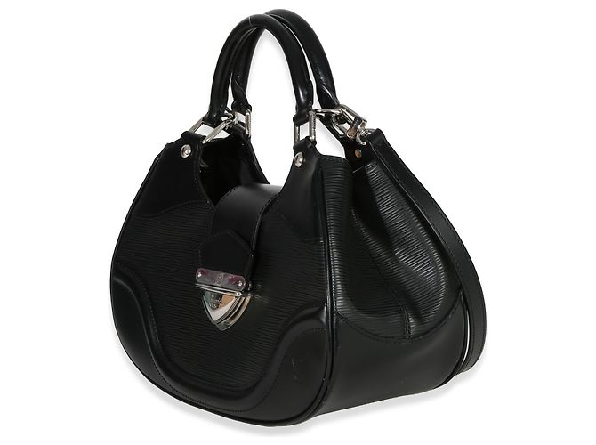 Borsa a tracolla Montaigne in pelle Epi nera Louis Vuitton Nero - vista 3
