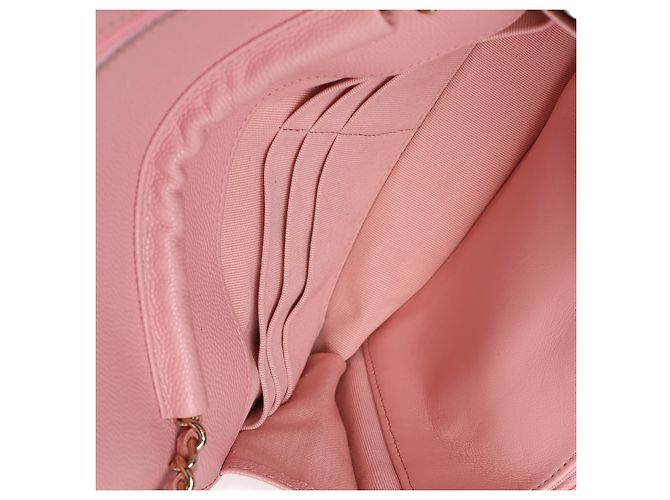Portafoglio con catena Chanel Pink Quilted Caviar Rosa - vista 5