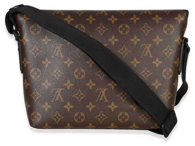 Messenger magnetico in tela Monogram Macassar Louis Vuitton Marrone - vista 2