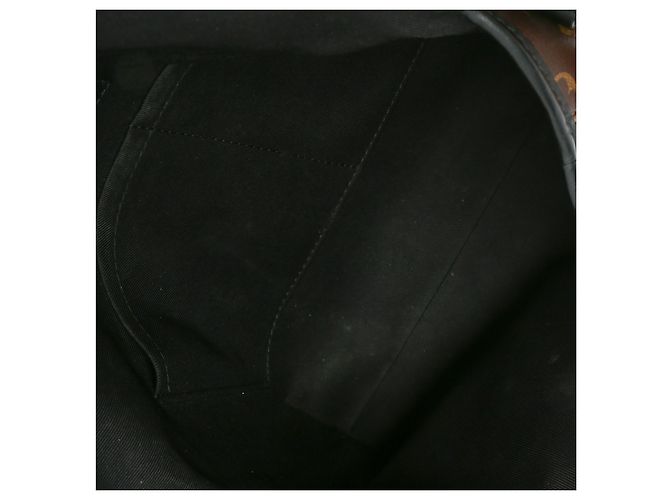 Messenger magnetico in tela Monogram Macassar Louis Vuitton Marrone - vista 5