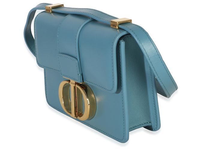 Micro bolso 30 Montaigne en piel de becerro azul Christian Dior - vista 3