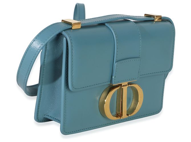 Micro bolso 30 Montaigne en piel de becerro azul Christian Dior - vista 4