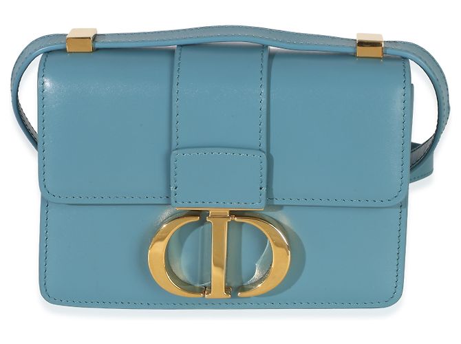 Micro bolso 30 Montaigne en piel de becerro azul Christian Dior - vista 8