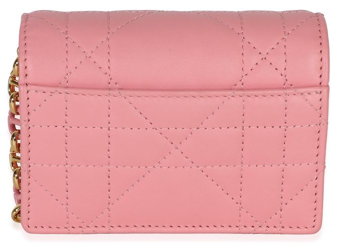 Borsa Micro Miss Caro in pelle di vitello Macrocannage rosa Christian Dior - vista 2