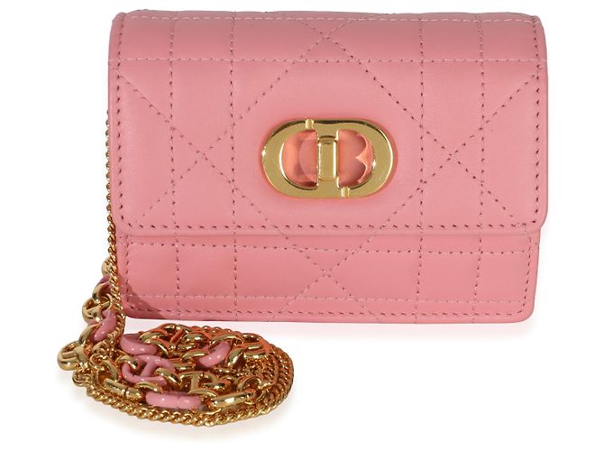 Borsa Micro Miss Caro in pelle di vitello Macrocannage rosa Christian Dior - vista 8