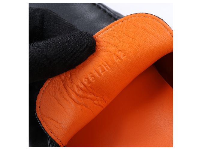 Hermès Mocassini da guida HERMES Irving in pelle nera Collier de Chien per uomo, Taglia 42 EU Nero - vista 12