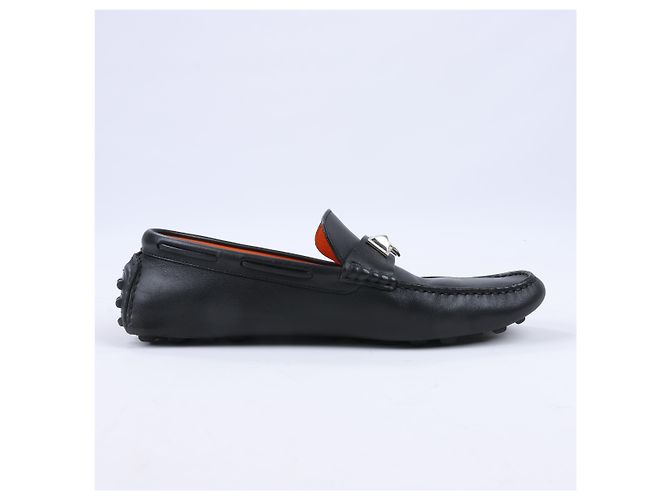 Hermès Mocassini da guida HERMES Irving in pelle nera Collier de Chien per uomo, Taglia 42 EU Nero - vista 14