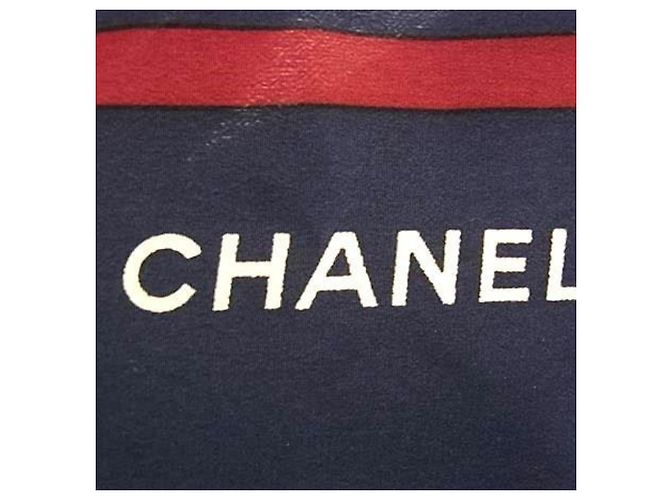 Chanel Seidenschal mehrfarbig Mehrfarben Marineblau - Ansicht 4