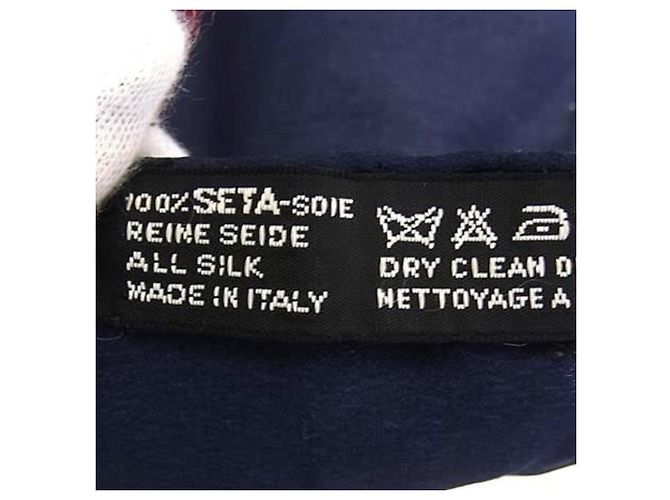 Chanel Seidenschal mehrfarbig Mehrfarben Marineblau - Ansicht 5