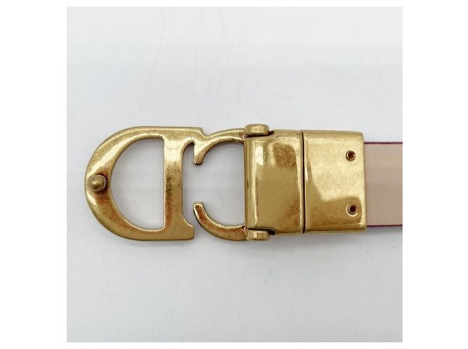 Cinturón reversible Christian Dior Saddle Burdeos - vista 4