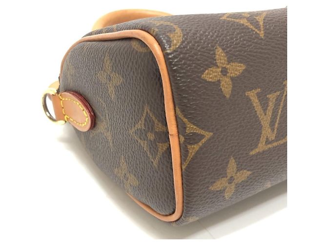 Louis Vuitton M81085 Nano Speedy 2-Way Bag Marrone - vista 7