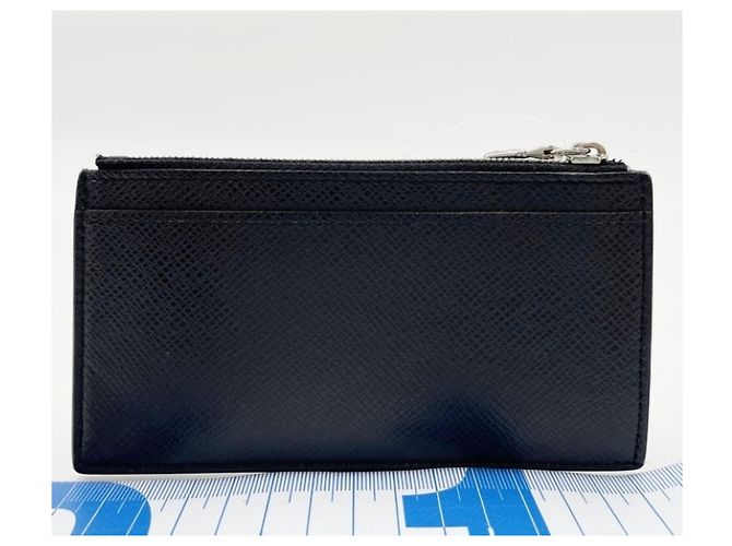 Louis Vuitton Taiga Leather Card Case Black Grey - view 2