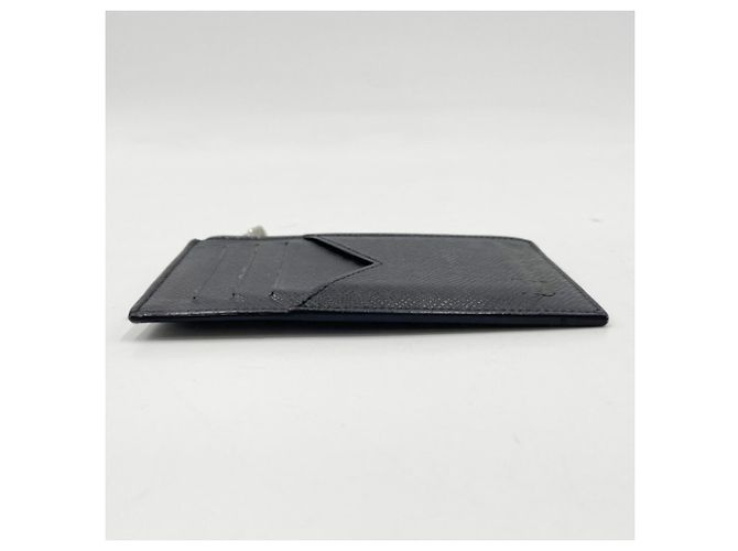 Louis Vuitton Taiga Leather Card Case Black Grey - view 3