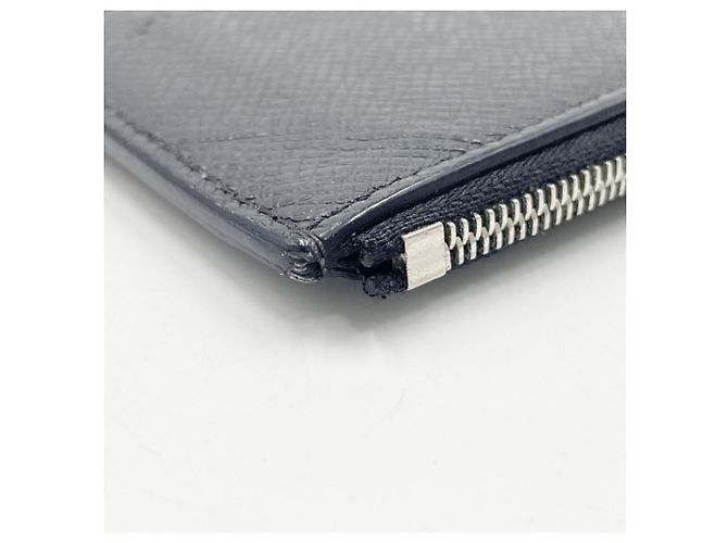 Louis Vuitton Taiga Leather Card Case Black Grey - view 6