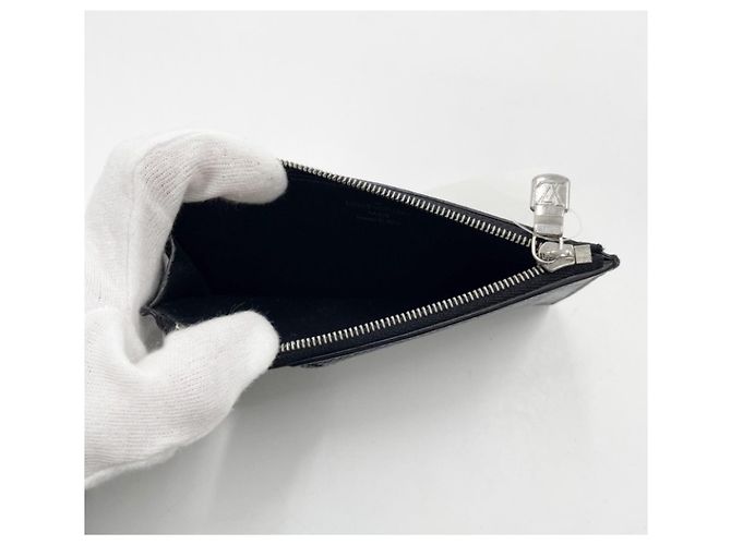 Louis Vuitton Taiga Leather Card Case Black Grey - view 8