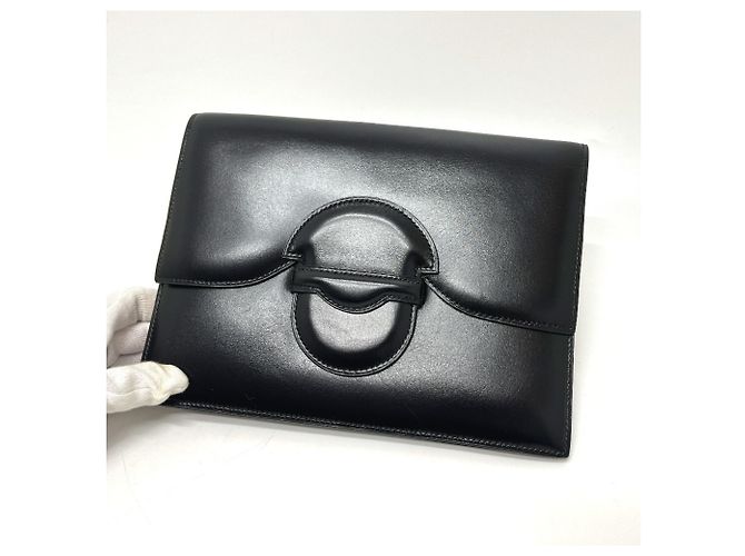 Hermès Clutch HERMES Faco Nero - vista 4