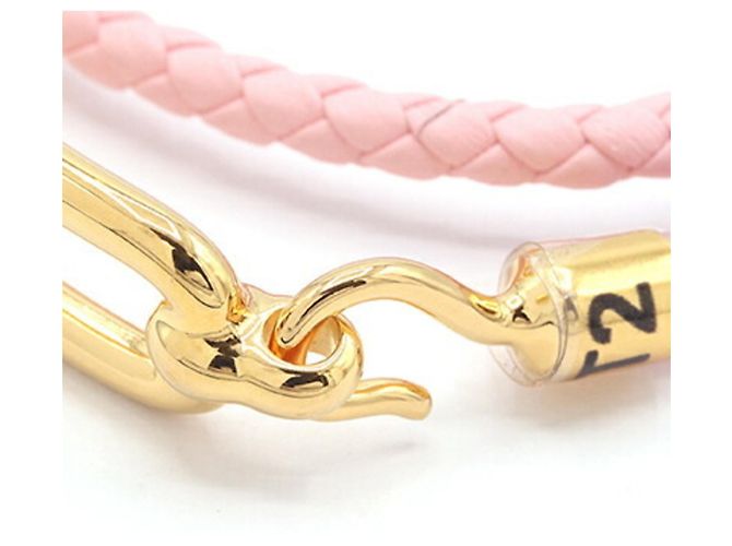 Hermès Bracciale charm Louli Double Tour Hermes Rosa - vista 3
