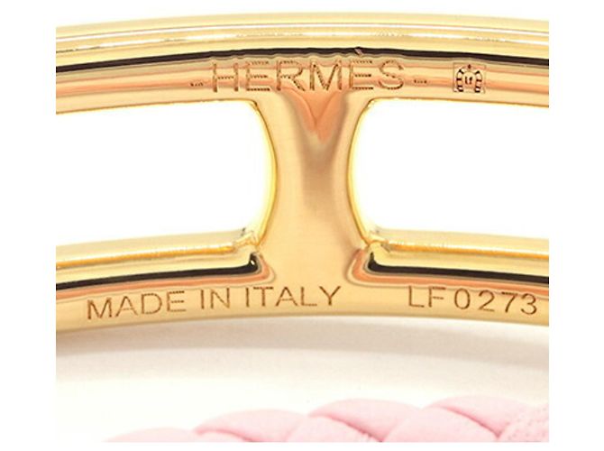 Hermès Bracciale charm Louli Double Tour Hermes Rosa - vista 4