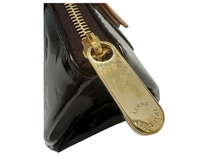 Rosewood Borsa Louis Vuitton Monogram Vernis Bordò Porpora - vista 10