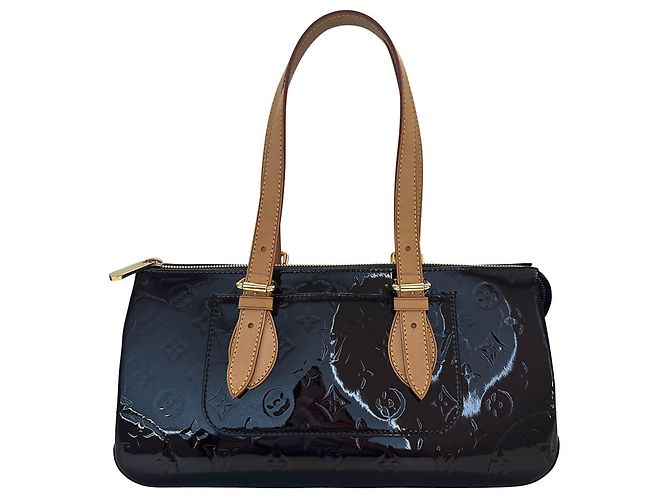 Rosewood Borsa Louis Vuitton Monogram Vernis Bordò Porpora - vista 2