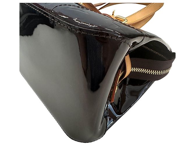 Rosewood Borsa Louis Vuitton Monogram Vernis Bordò Porpora - vista 5