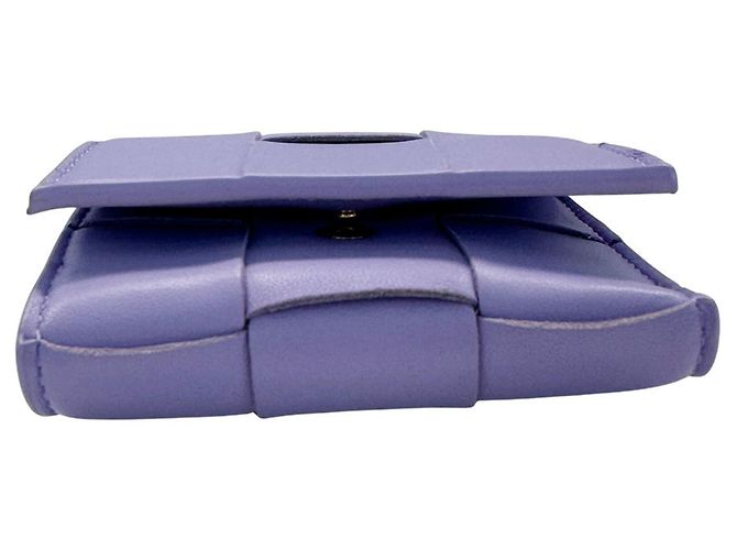 Cassette Cartera de piel de becerro tríptico Bottega Veneta morada Púrpura - vista 3
