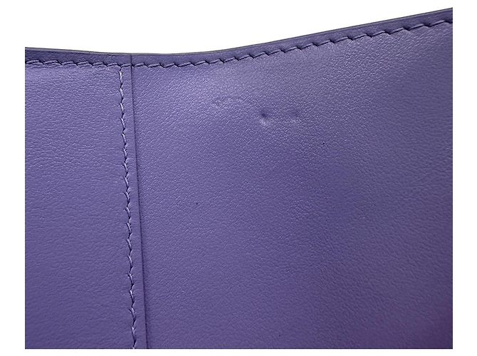 Cassette Cartera de piel de becerro tríptico Bottega Veneta morada Púrpura - vista 9