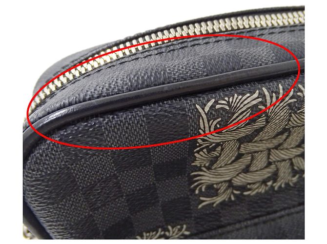 Borsa Louis Vuitton Damier Graphite Christopher Nemeth da uomo Nero Damier ebene - vista 10