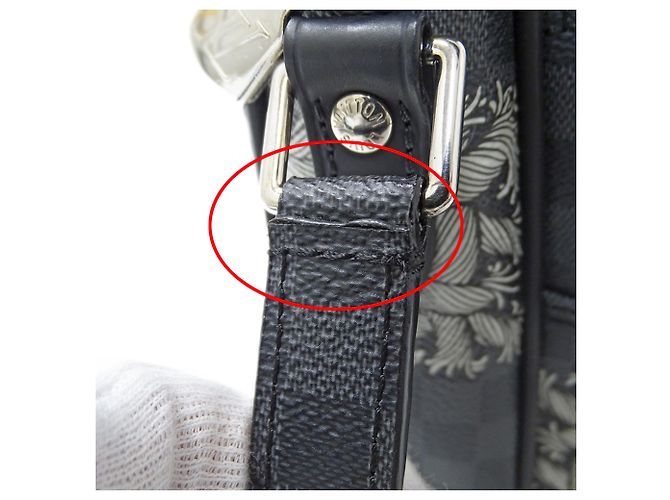 Borsa Louis Vuitton Damier Graphite Christopher Nemeth da uomo Nero Damier ebene - vista 12