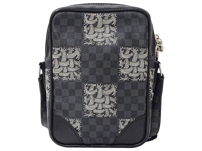 Borsa Louis Vuitton Damier Graphite Christopher Nemeth da uomo Nero Damier ebene - vista 2