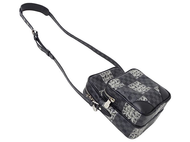 Borsa Louis Vuitton Damier Graphite Christopher Nemeth da uomo Nero Damier ebene - vista 4