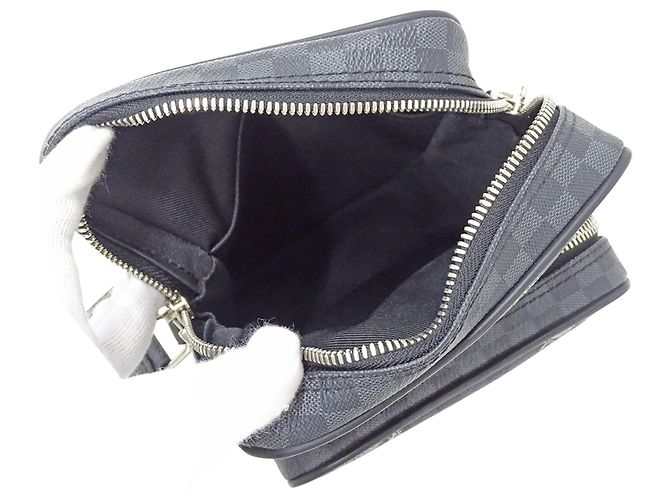 Borsa Louis Vuitton Damier Graphite Christopher Nemeth da uomo Nero Damier ebene - vista 5