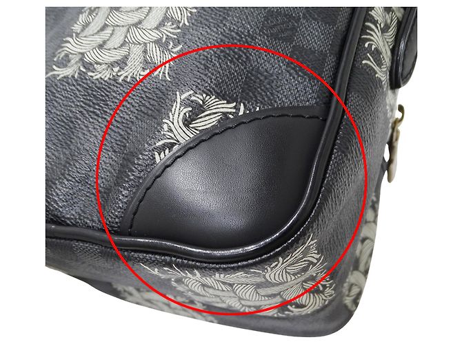Borsa Louis Vuitton Damier Graphite Christopher Nemeth da uomo Nero Damier ebene - vista 8