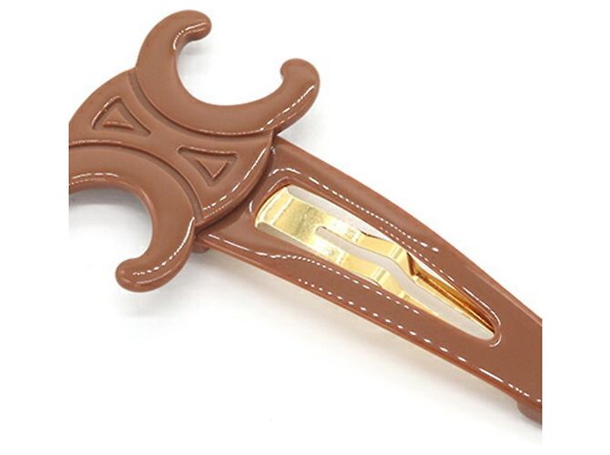 Céline Haarspange Celine Triomphe Large Snap Braun Golden - Ansicht 3