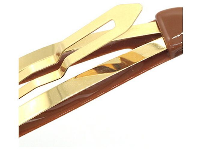 Céline Haarspange Celine Triomphe Large Snap Braun Golden - Ansicht 4