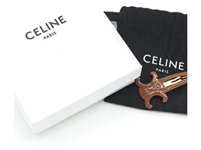 Céline Haarspange Celine Triomphe Large Snap Braun Golden - Ansicht 5